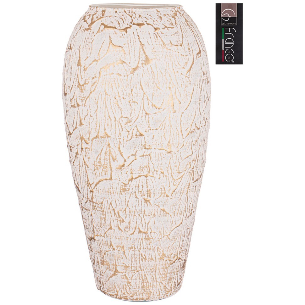 Ваза fidelis "tailor" gold white высота 37см FRANCO (316-1708)