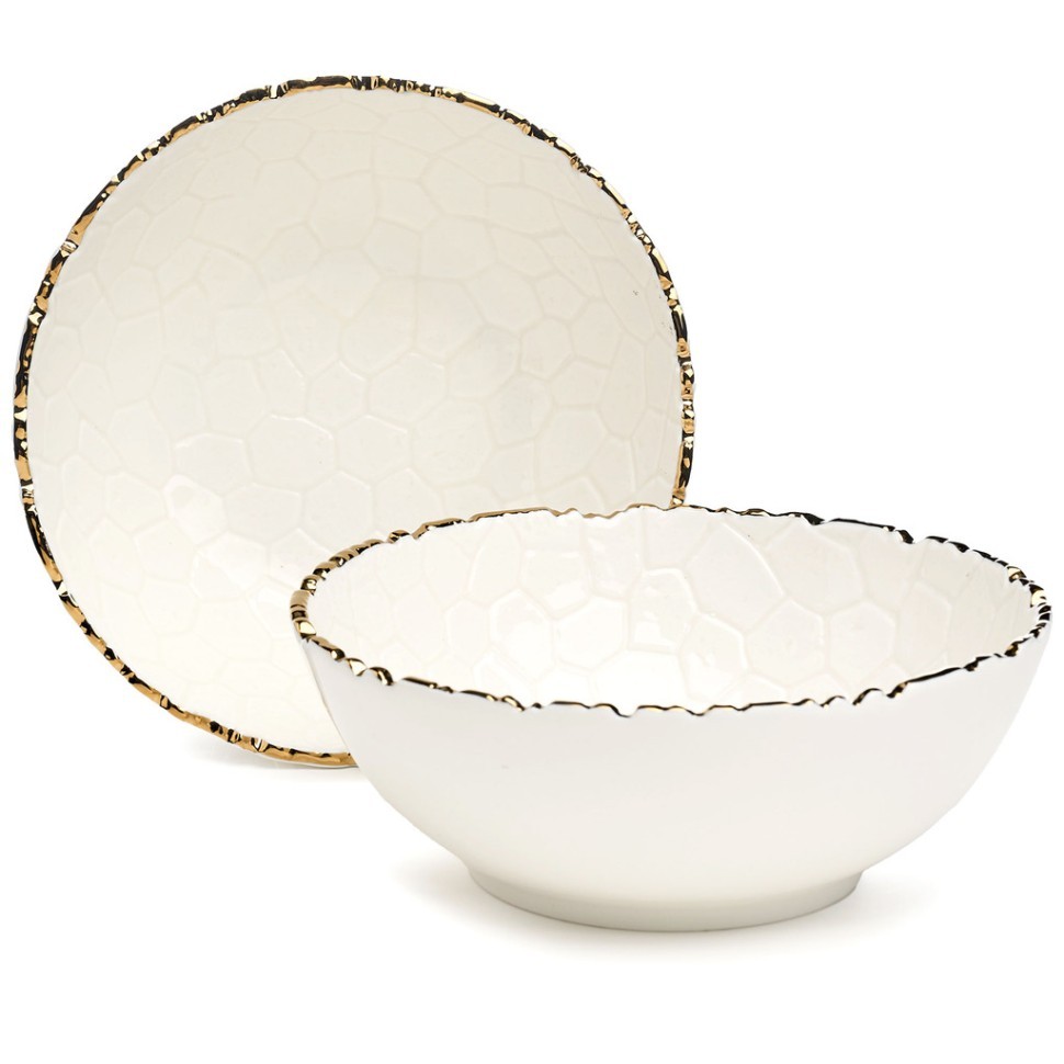 Набор салатников lefard "charm" 2 шт. 17,5*6 см 700 мл (с золотой линией) Lefard (779-354)