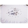 Скатерть круглая "котики" d185см ,белый, 100% хлопок,твил SANTALINO (850-715-22)