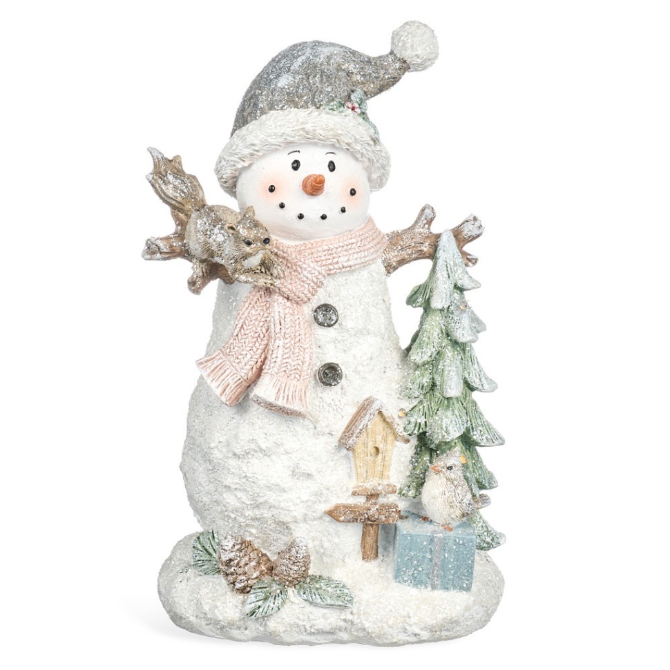 Статуэтка "снеговик" с led-подсветкой 14,5х11,5х22,7 см Lefard (121-166)