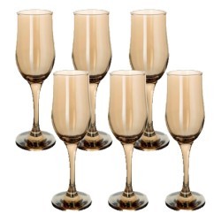Набор 6-ти бокалов д/шампанского Золотистый мёд 200 мл (ME160-05)