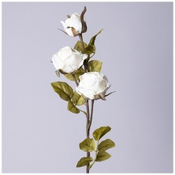 Цветок искусственный роза длина=80см, цвет белый мал.уп.=12шт Lefard (535-371)