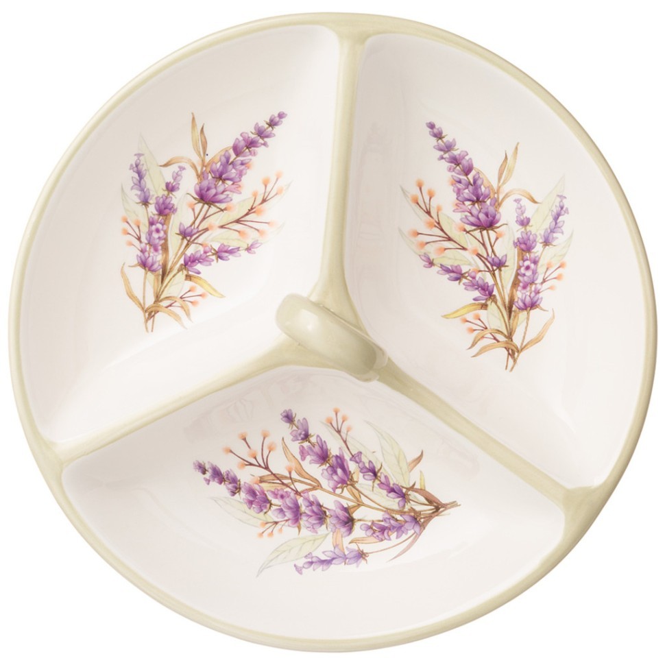 Менажница 3 секции agness "душа прованса" 22*22*8 см Agness (358-2067)