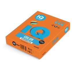 Бумага цветная для принтера IQ Color А4, 80 г/м2, 500 листов, оранжевая, OR43 (65375)