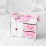 Кроватка-шкаф для кукол с постельным белье, цвет: белый (PFD120-53)