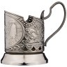 Набор никелированный с чернью "витязь на распутье" с простым стаканом Кольчугинский Мельхиор (386-1043)