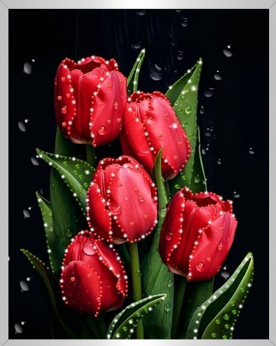 Картина Палитра весны с кристаллами Swarovski (3160)