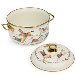 Кастрюля lefard эмалированная с крышкой, серия passage, 4,8л, диа.22см подходит для индук.плит Lefard (950-654)