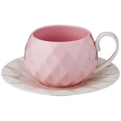 Чайный набор на 1 персону, 2 пр., 200 мл. "розовый" Lefard (374-080)