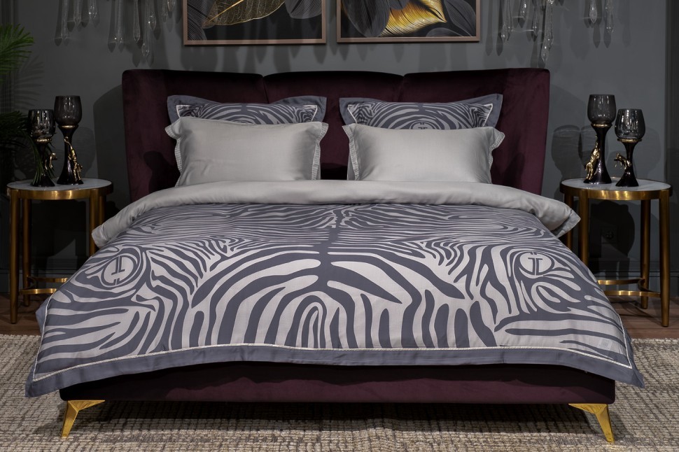 Набор постельного белья Саванна серый,полуторный,нав. 50*70(2шт) (TT-00013296)