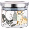 Емкость для сыпучих agness  "озорные коты", 520 мл боросиликатное стекло 10*8,7 см Agness (887-124)