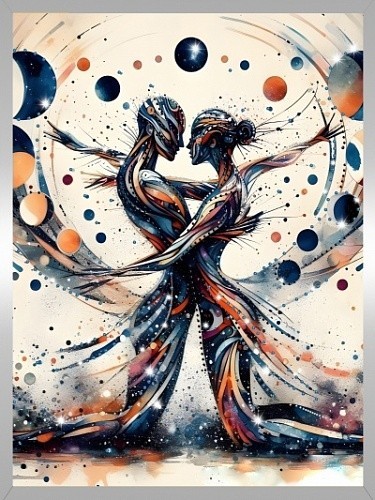 Картина Соединение душ с кристаллами Swarovski (3157)