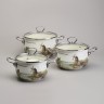 Набор кастрюль эмалированный, серия "family house" 6пр. 2,0/2,8/3,8л диа.18/20/22см Agness (943-106)