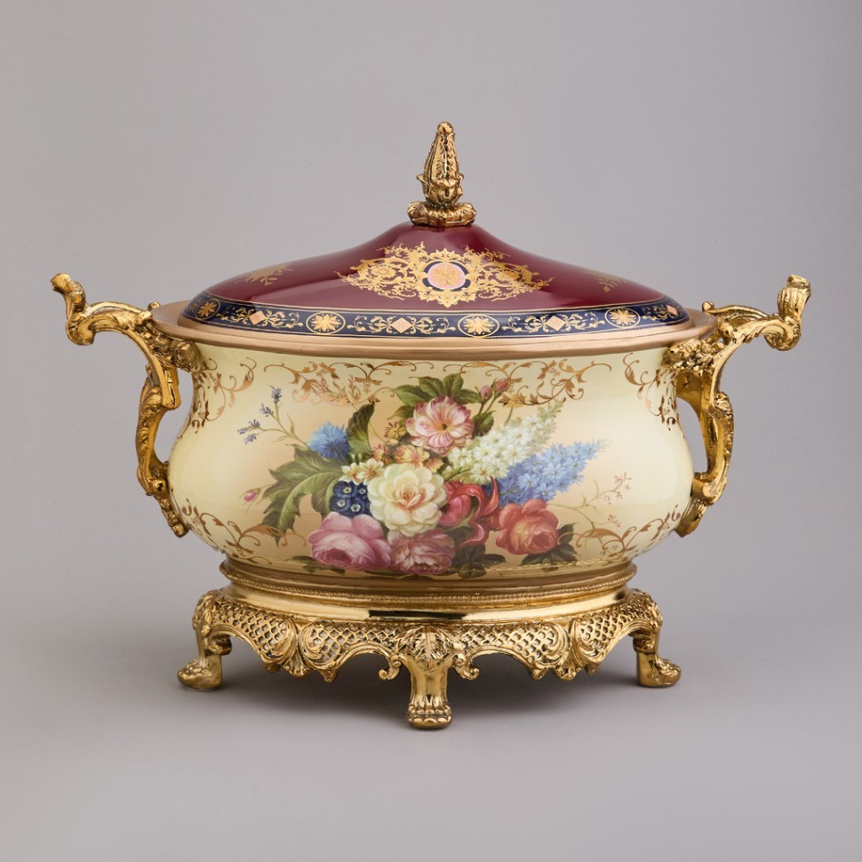 Ваза для сервировки стола с крышкой 41*20 см. высота=31 см Lefard (46-1394)