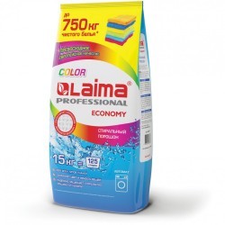 Стиральный порошок автомат 15 кг LAIMA PROFESSIONAL Color для всех типов тканей 605572 (1) (94949)
