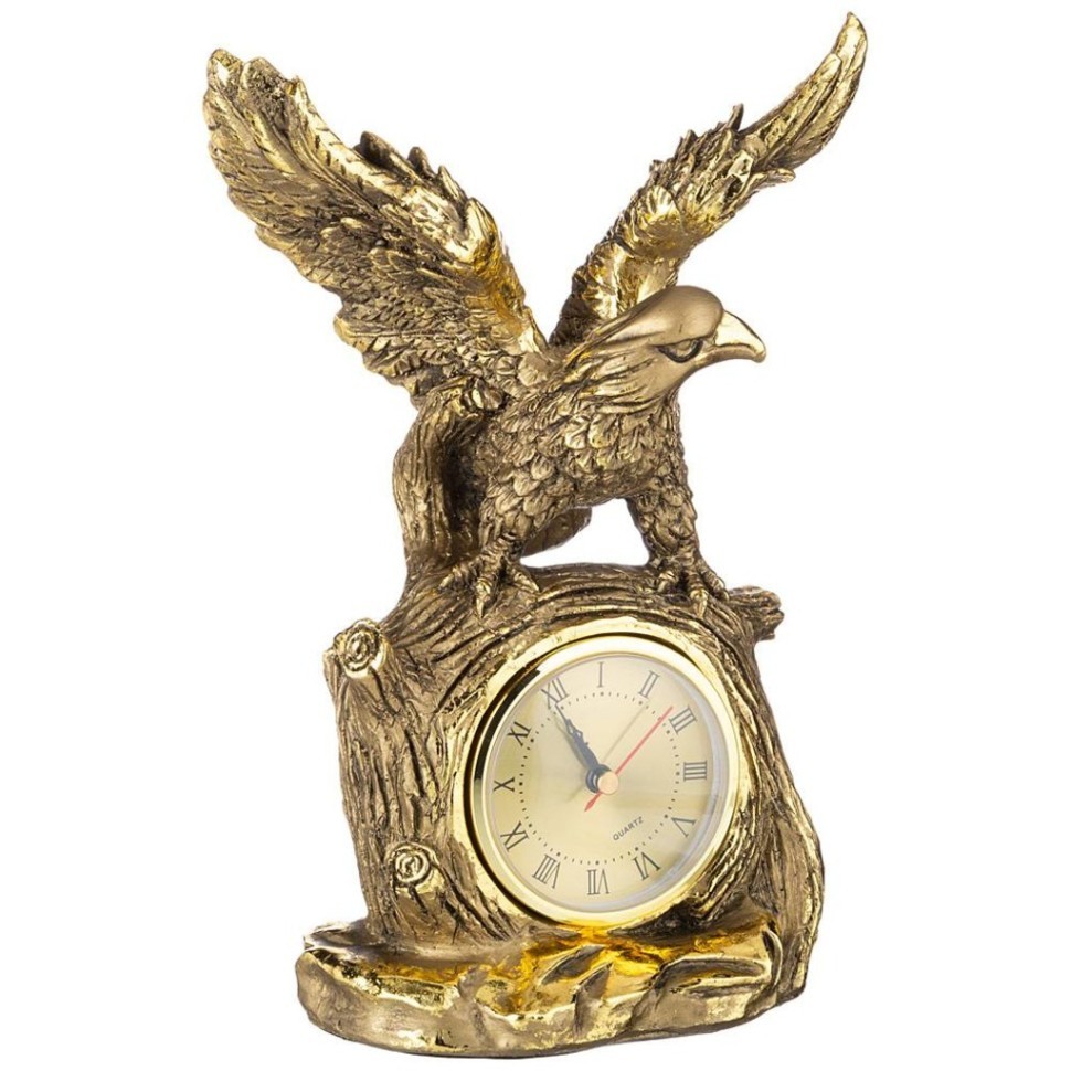 Часы "орел" высота 31 см цвет: бронза с позолотой Lefard (169-384)