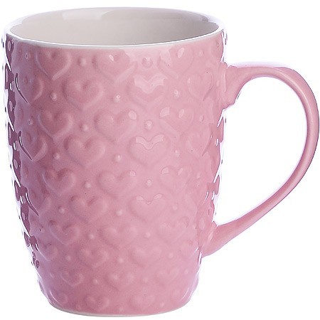 Кружка 340мл с рельефом Pink LR (9-31350-3)
