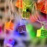 Электрогирлянда Vegas Нить Металлические кубики 10 разноцветных LED ламп, 2 м 55172 (88160)