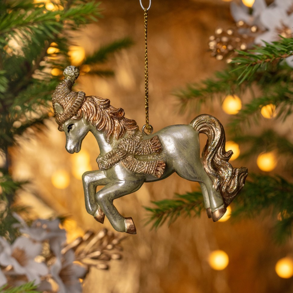 Елочное украшение "лошадка" 8х2,5х10 см Lefard (162-1322)