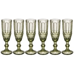 Набор бокалов для шампанского "серпентина" из 6шт. серия "muza color" 150мл. / в=20 см Lefard (781-101)