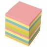 Блок для записей с клеевым краем Brauberg куб 9х9х9 см цветной 129207 (3) (85468)
