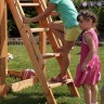 Игровой набор для детской площадки: башня с скалолазной досткой, горкой и ограждением под песочницу (PS217-05)