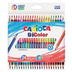 Карандаши цветные трехгранные двусторонние Carioca BiСolor 48 цветов 24 шт 43031/181704 (1) (66509)