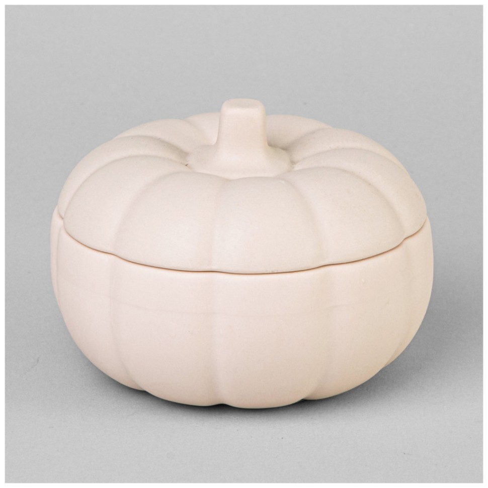 Свеча "тыква" ароматическая интерьерная 320мл цвет : пудровый Lefard (374-120)