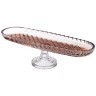 Блюдо на ножке brown, 39x14 см Alegre Glass (337-114)