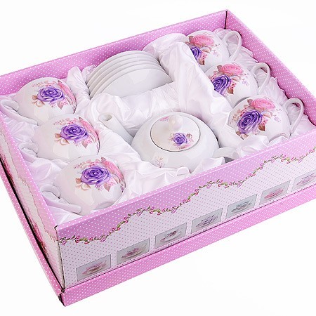 Чайный сервиз 13пр с чайником 1л LR (30879)