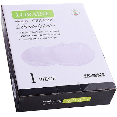 Менажница 2 отдел.,"Яблоки", фарфор LR (х24) " (60016)