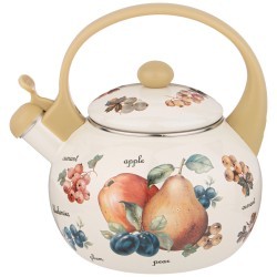 Чайник agness эмалированный со свистком, серия "фрукты" 2,2л, индукционное дно Agness (934-429)