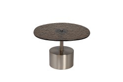 Стол журнальный, стекло рельефное тонированное d 60*63*41см (TT-00014150)