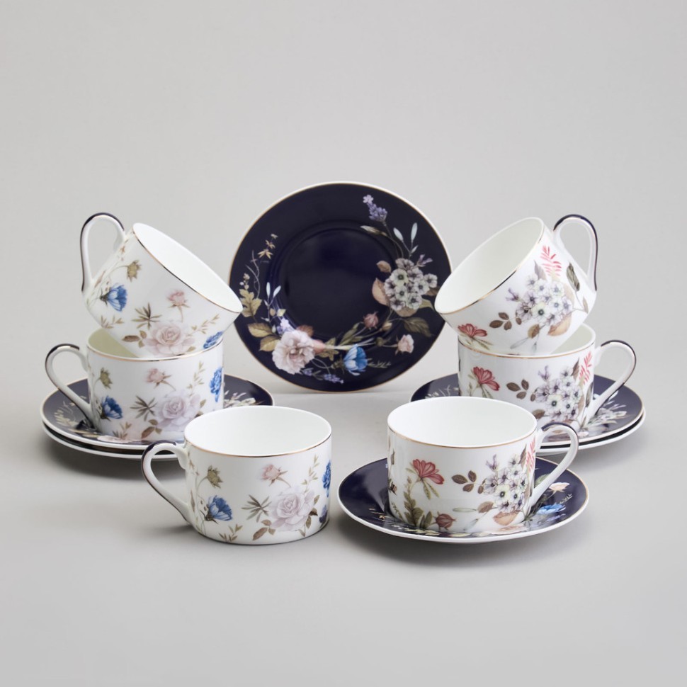 Чайный набор lefard "belle" на 6 пер. 12 пр. 190 мл Lefard (86-2553-1)