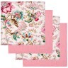 Комплект салфеток из 4х шт, "райский сад"40х40см,100%х/б ,белый+розовый SANTALINO (850-832-8)