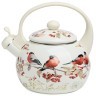 Чайник agness эмалированный со свистком серия "снегири", 2,2л, индукционное дно Agness (934-749)