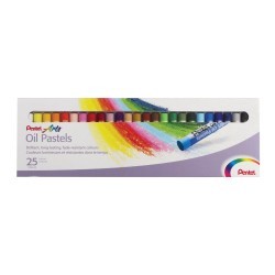 Пастель масляная художественная Pentel Oil Pastels 25 цветов круглое сечение PHN4-25 (69522)