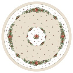 Скатерть  d145 cm круглая, "celebration", цвет: бежевый, tm lefard, полиэстер 100% Lefard (986-001-24)