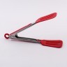 Щипцы кухонные нерж/ст/силикон красные (30497)