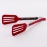 Щипцы кухонные нерж/ст/силикон красные (30497)