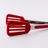 Щипцы кухонные нерж/ст/силикон красные (30497)
