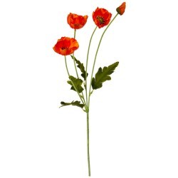 Цветок искусственный "мак красный" высота=60 см. Lefard (21-2001)