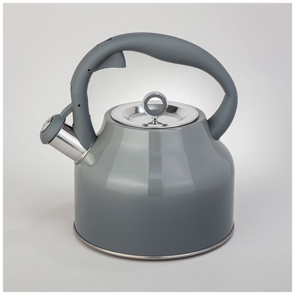 Чайник agness со свистком, 2,8 л, индукция, цвет - серый градиент Agness (916-421)