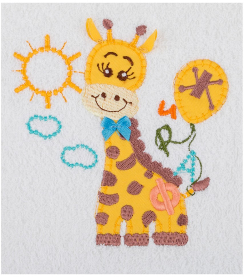 Махровое полотенце с жирафами