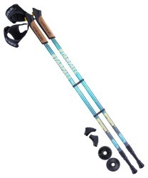 Палки для скандинавской ходьбы Starfall, 77-135 см, 2-секционные, синий/серый/жёлтый (291793)