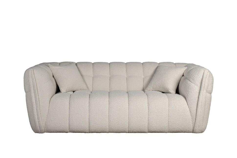 Диван Прато (Prato) двухместный букле белый 204*106*74см (TT-00013632)