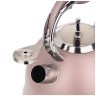 Чайник agness со свистком, 3л c индукцион. капсульным дном цвет: розовый Agness (937-850)