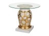 Журнальный стол+стекло золото диаметр=75 см.высота=65 см. CERAMICHE MILLENNIO (313-031)