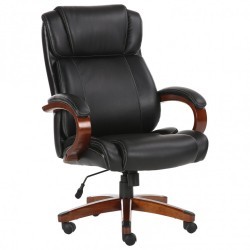 Кресло руководителя Brabix Premium Magnum EX-701 дерево/кожа, черное 531827 (84630)