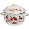 Кастрюля agness эмалированная с эмал.крышкой серия "снегири", 3.6 л, 22*13 см Agness (934-748)